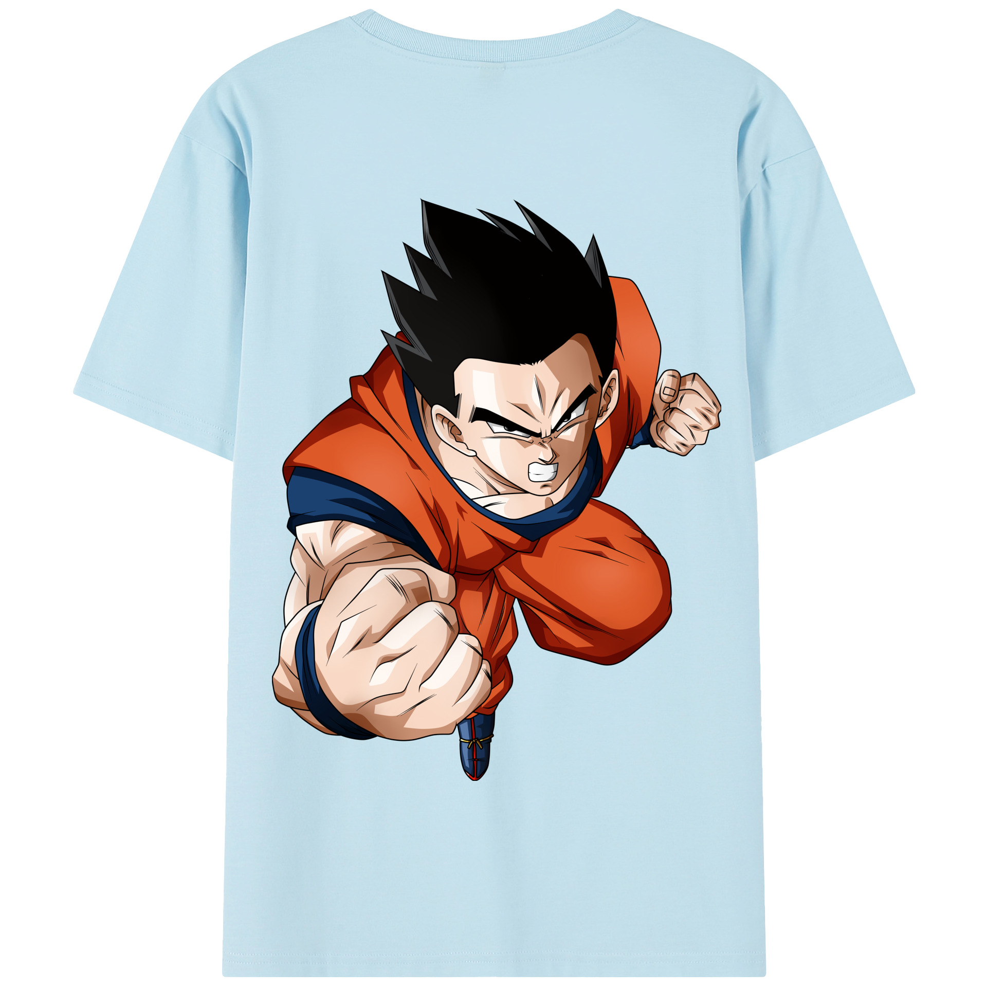 （画像用） ドラゴンボール 孫 悟飯（そんごはん）DRAGON BALL Son Gohan 綿100％半袖Tシャツ（背面プリント）